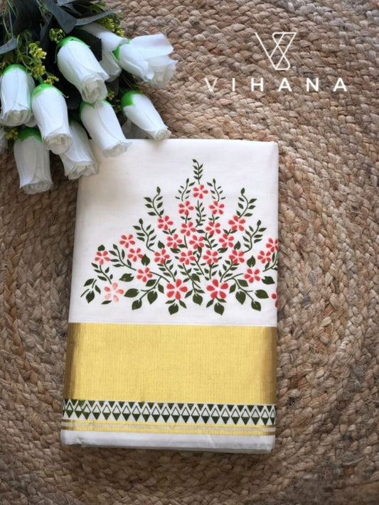 Kerala Cotton Set Saree - VS398