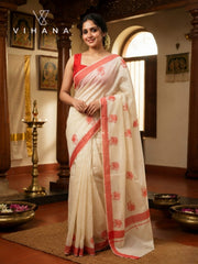 Kerala Saree Floral Print-VS385