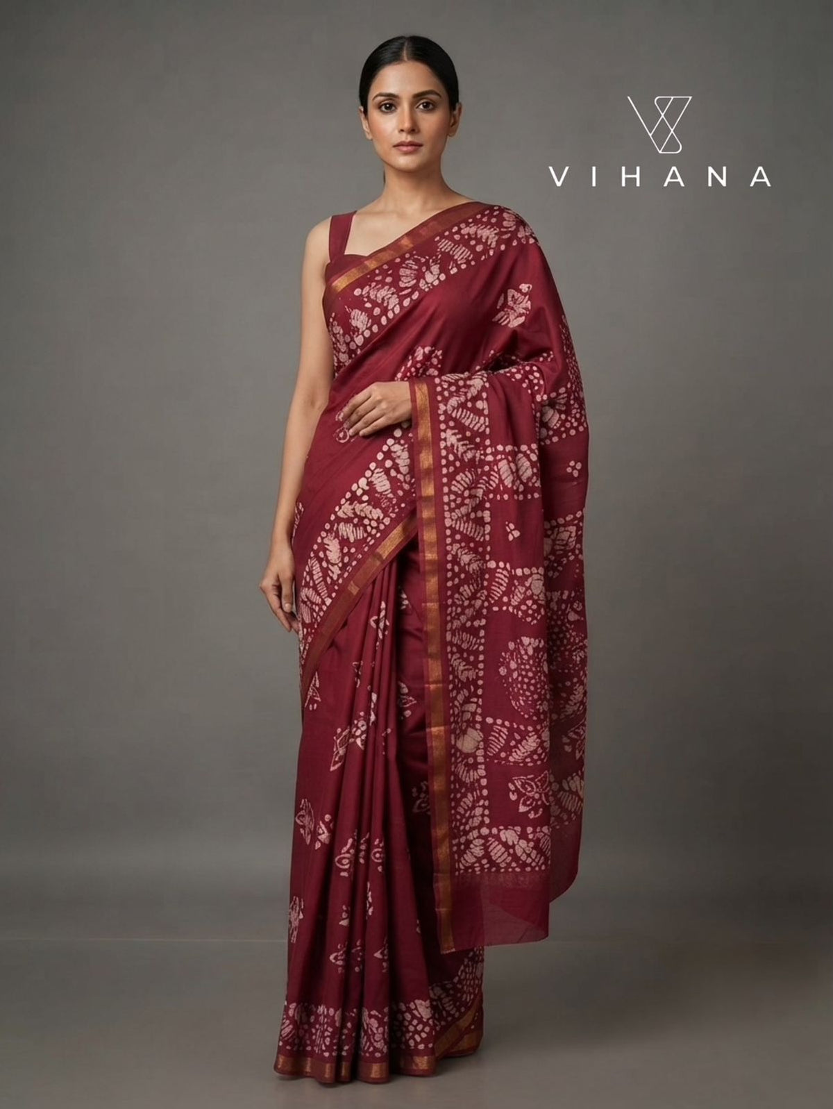 Kota Silk Saree with Batik Print – VS514