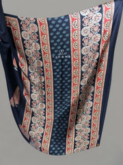 Premium Gajji Modal Silk Saree – Navy Blue Color-VS527