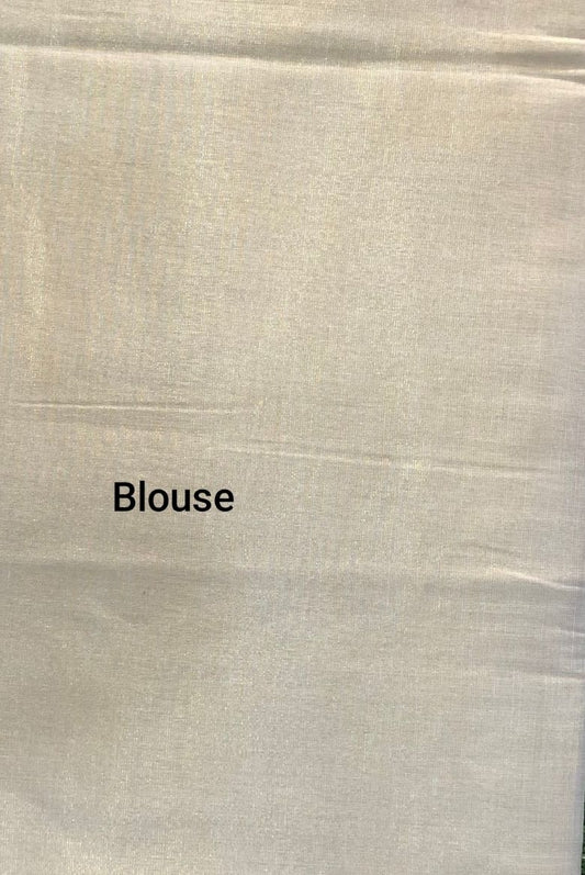 Golden Tissue Set Saree with Embroidery