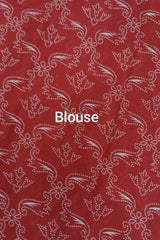 Classic Blue with Traditional Floral Printed Mulmul Cotton Saree