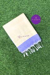 Subtle Grey with Multicolor Stripes Premium Cotton Saree