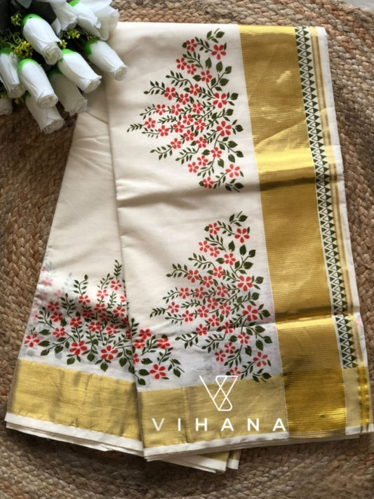 Kerala Cotton Set Saree - VS398