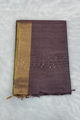 Pastel Green-Dusty Mouve Bhagalpuri Silk Saree