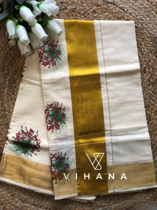 Kerala Cotton Set Saree-VS392