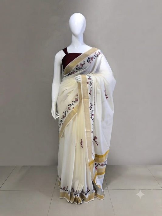 Kerala Cotton Set Saree -VS391