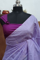 Bhagalpuri Kota Semi Tussar Lavender Capsule Weaving Saree