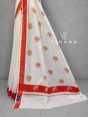 Kerala Saree Floral Print-VS385