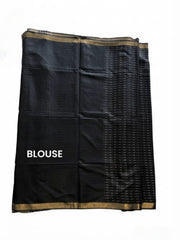 Tussar Silk Saree Black Color-VS530
