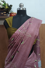 Dusty Mouve Kota Munga Silk Saree