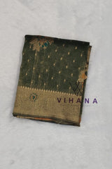 Green Banarasi silk saree