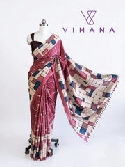 Premium Semi Tussar Saree Mauve Pink-VS518