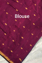 Rich Violet Maheswari Silk Cotton Saree