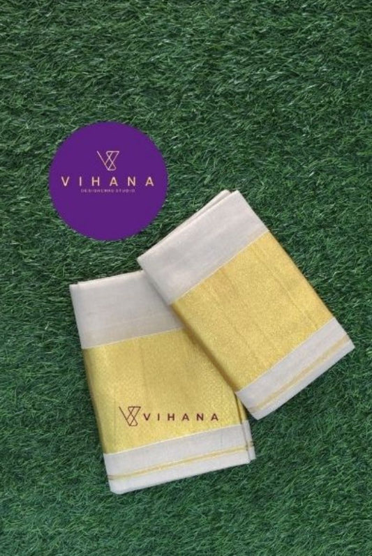 Kerala Tissue Set Mundu Five inches