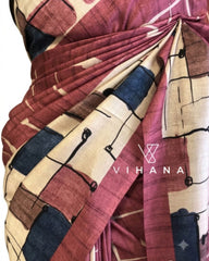 Premium Semi Tussar Saree Mauve Pink-VS518