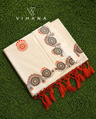 Kerala Set Saree AthaPookkalam Print-VS362