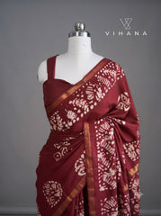 Kota Silk Saree with Batik Print – VS514