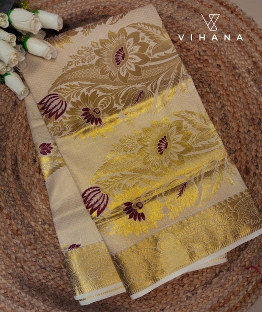 Kerala Tissue Set Saree-VS456