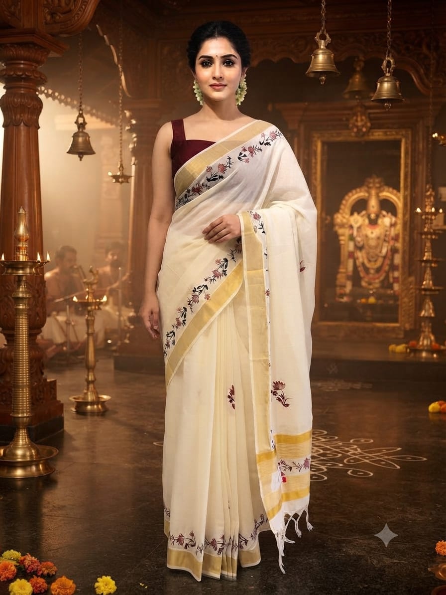 Kerala Cotton Set Saree -VS391
