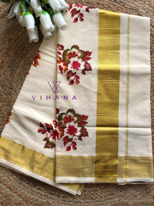 Kerala Cotton Set Saree -VS393