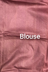 Peach Kota Munga Silk Sareee