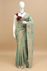 Sea Green Banarasi Silk Saree