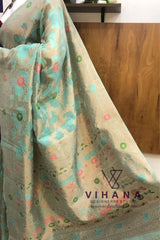 Sea Green Banarasi Silk Saree