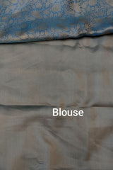 Blue Kanjivaram Tissue Silk Saree