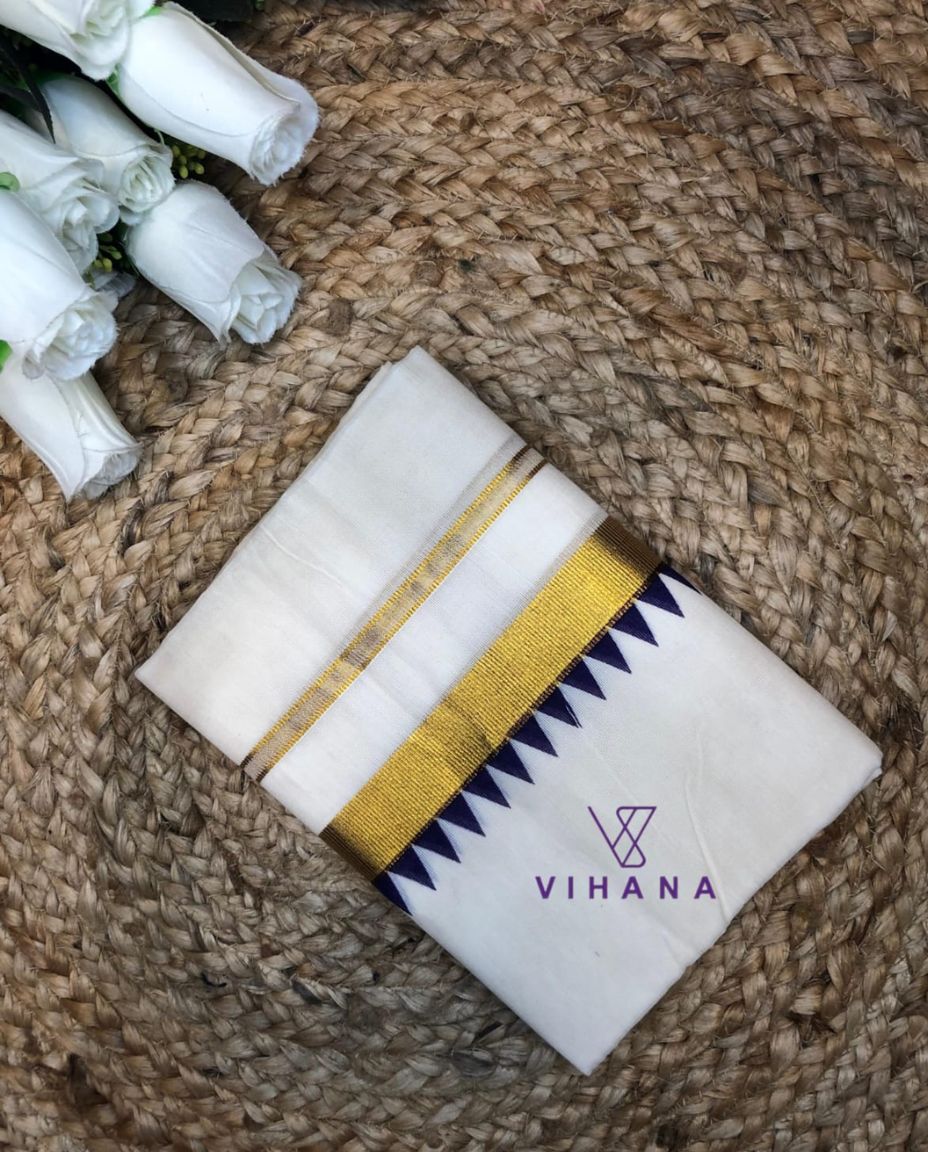 Kerala Cotton Off White Color Set Mundu -VS494