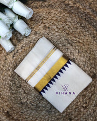 Kerala Cotton Off White Color Set Mundu -VS494