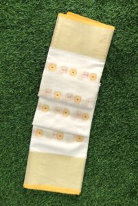 Nita Ambani Inspired Elegant Off-White Banarasi Kota Silk Saree