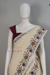 Kerala Traditional Cotton Floral Print Set Saree