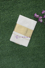 Kerala Cotton Set Saree 4inches Golden Border