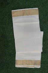 Kerala Cotton Set Saree 5inch Golden Kasavu Border
