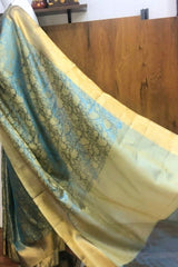Blue Kanjivaram Tissue Silk Saree