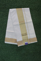 Kerala Cotton Set Saree 4inches Golden Border