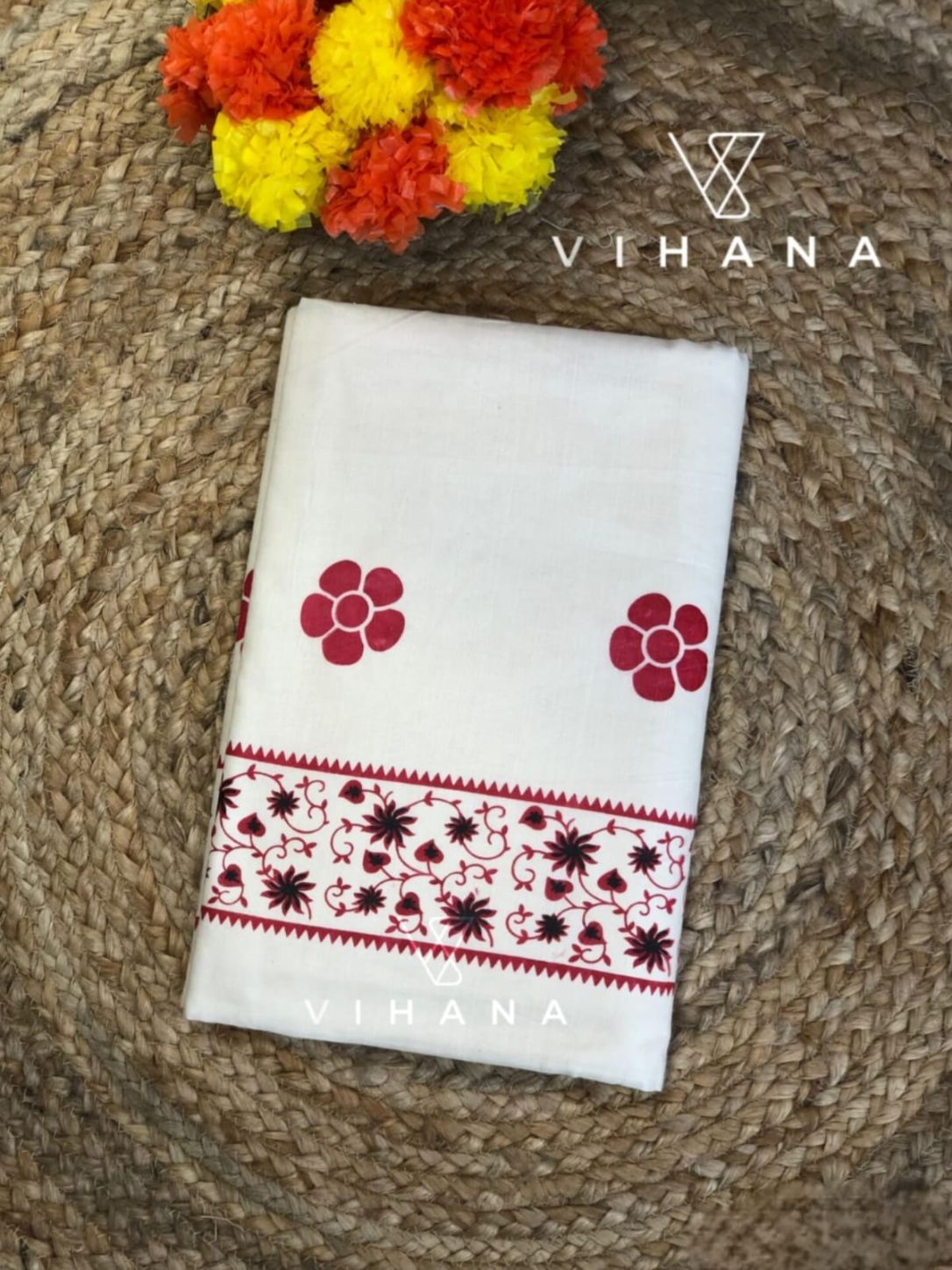 Kerala Cotton Set Saree -VS413