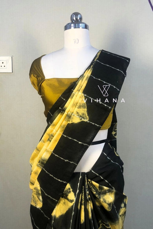 Kota Silk Tie and Dye Bandni Print Saree