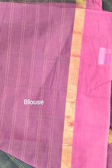 Mehandi Green Village Cotton Saree