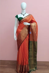 Orange Kanjivaram Silk Saree