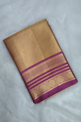 Golden-Yellow Kanjivaram Silk Saree