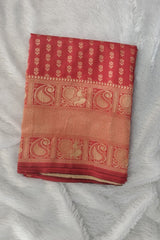 Red Banarasi Semi Silk Saree
