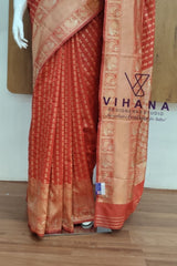 Red Banarasi Semi Silk Saree