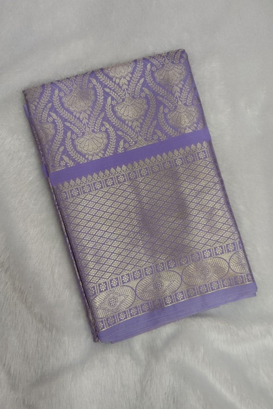 Lavender Kanjivaram Inspired Tissue Silk Saree
