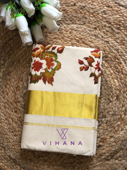 Kerala Cotton Set Saree -VS394