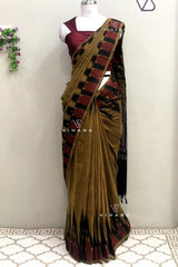Mustard Yellow Sambalpuri Cotton Saree