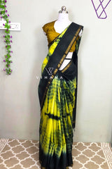 Kota Silk Tie and Dye Bandni Print Saree