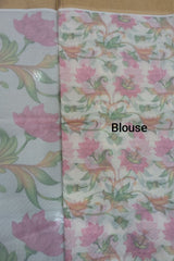 Stunning Kerala Cotton Set Saree with Digital Floral Prints and Golden Border