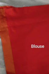 Orange Banarasi Katan Silk Saree